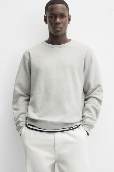 SUDADERA BÁSICA CREW NECK - Gris vigoré de Zara