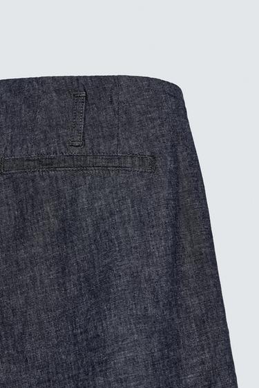 BALLOON FIT PLEATED TROUSERS - Blue / Indigo by Zara - Image 9