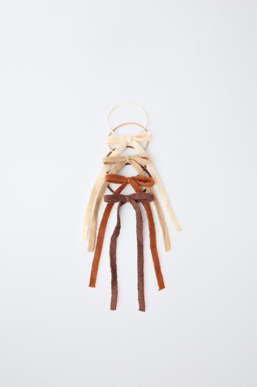 PACK DE QUATRO SCRUNCHIES COM LAÇOS DE MALHA - Torrados da Zara