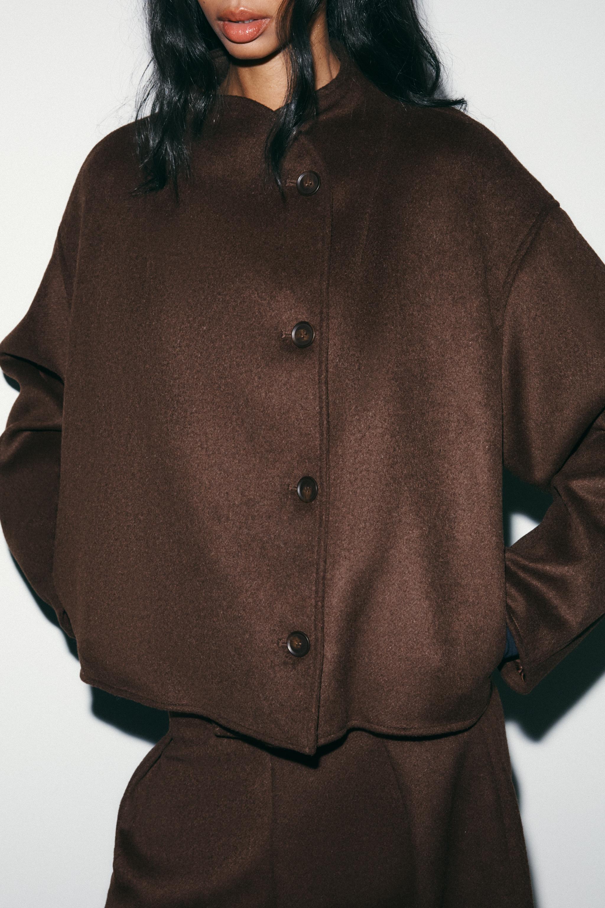 SOFT CROSSOVER JACKET - Dark brown | ZARA United States
