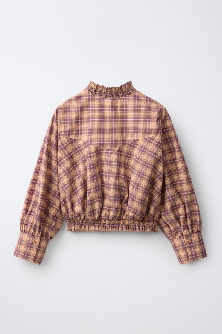 Camisa de cuello alto fruncido 4