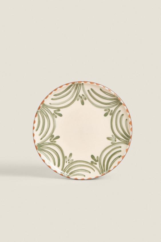 TERRACOTTA DESSERT PLATE Green ZARA United Kingdom