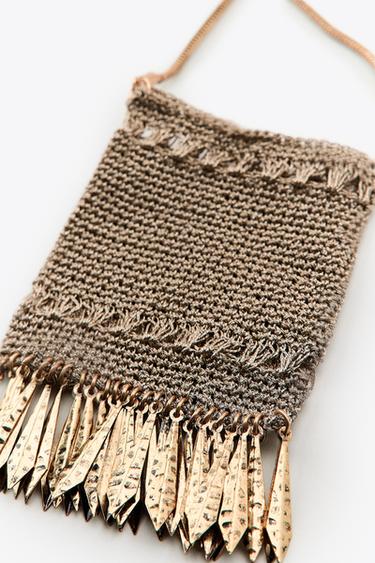 METALLIC MESH FRINGE MINI BAG - Gold / Silver by Zara - Image 3