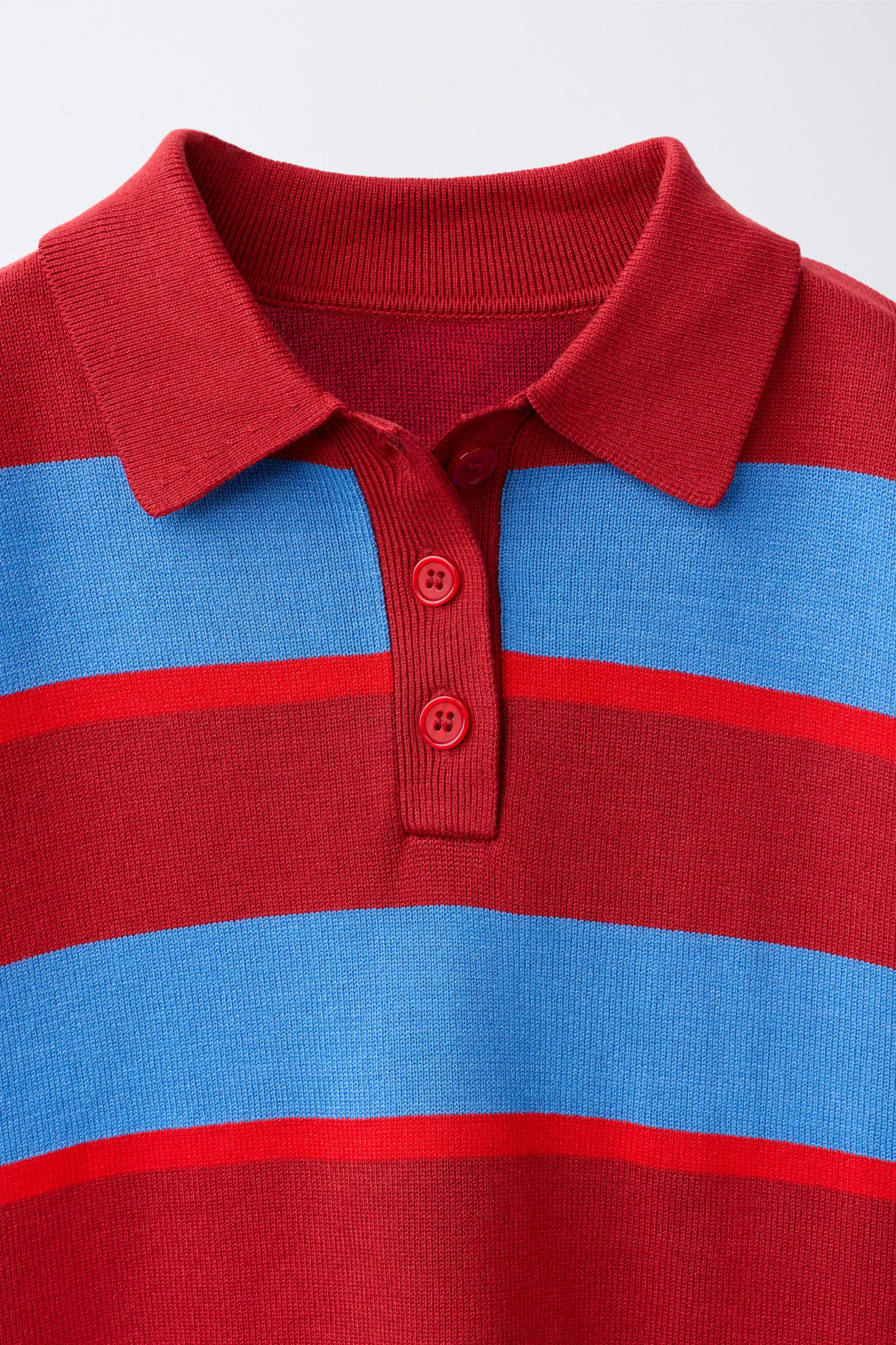PULL EN MAILLE POLO À RAYURES