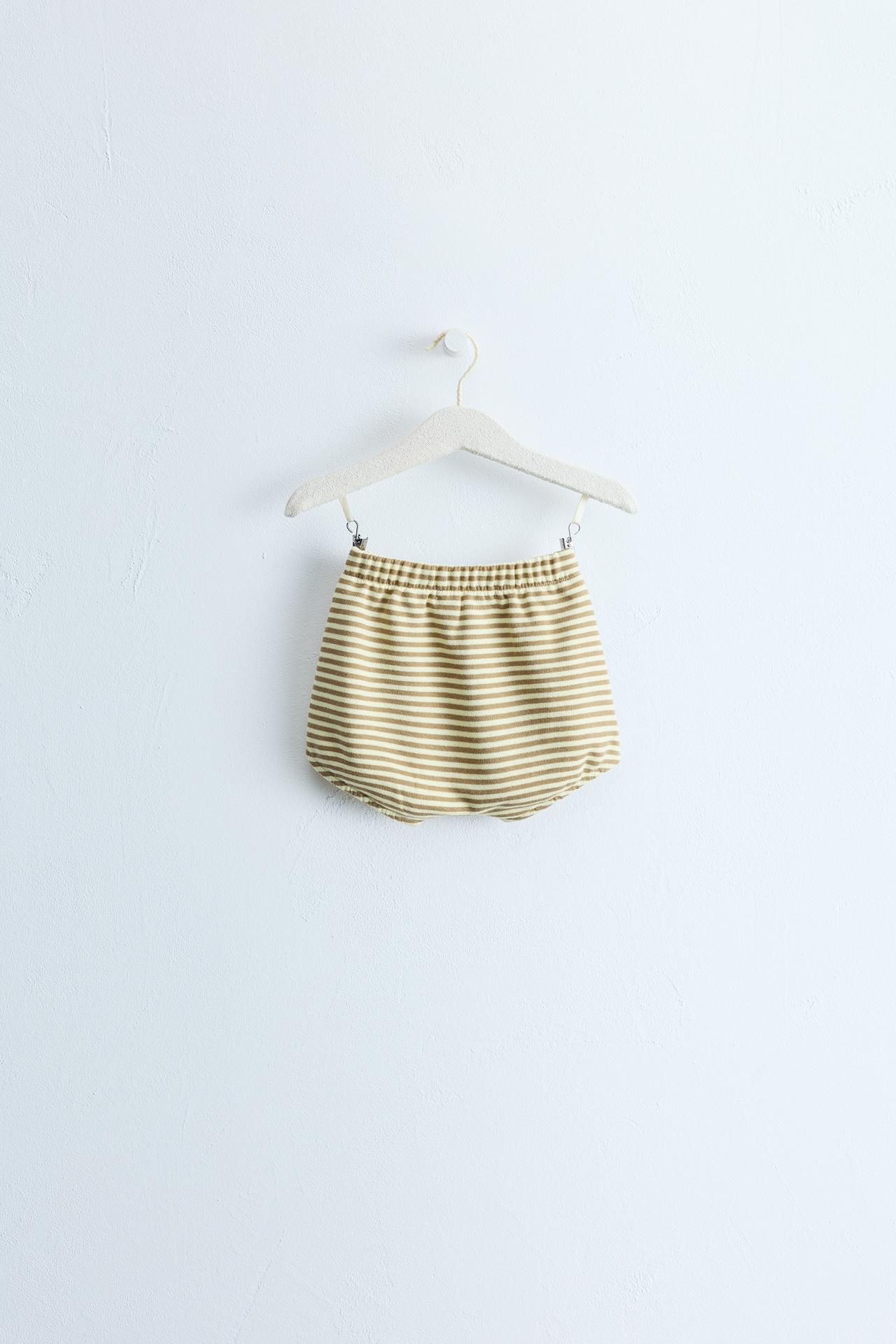 ZARA TIMELESS - STRIPED PRINT BLOOMERS — Mid-yellow