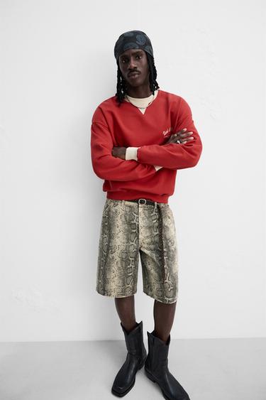 GRAPHIC PRINT SWEATSHIRT - Red by Zara