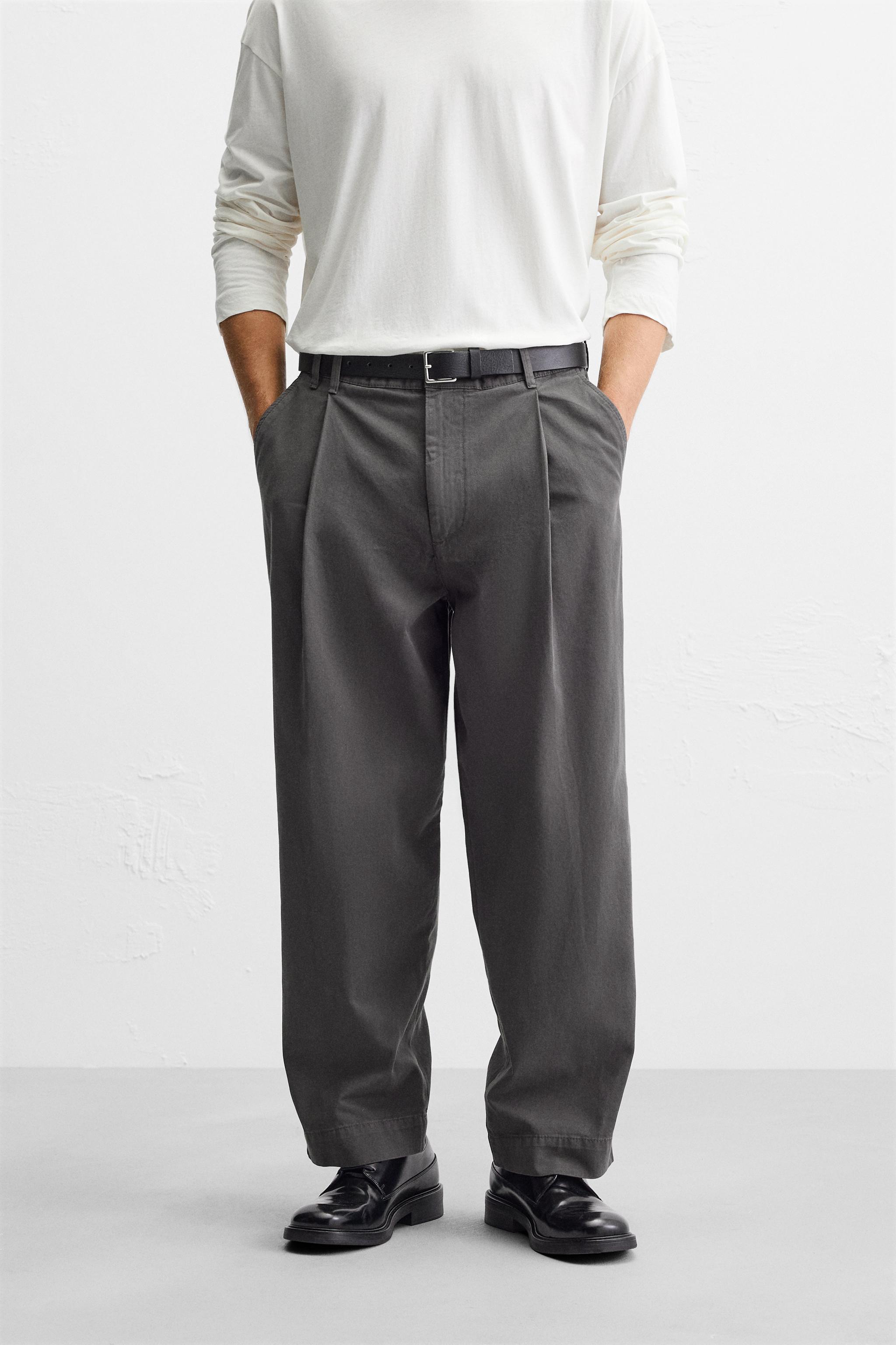 Men Wide Leg Pants ZARA United States