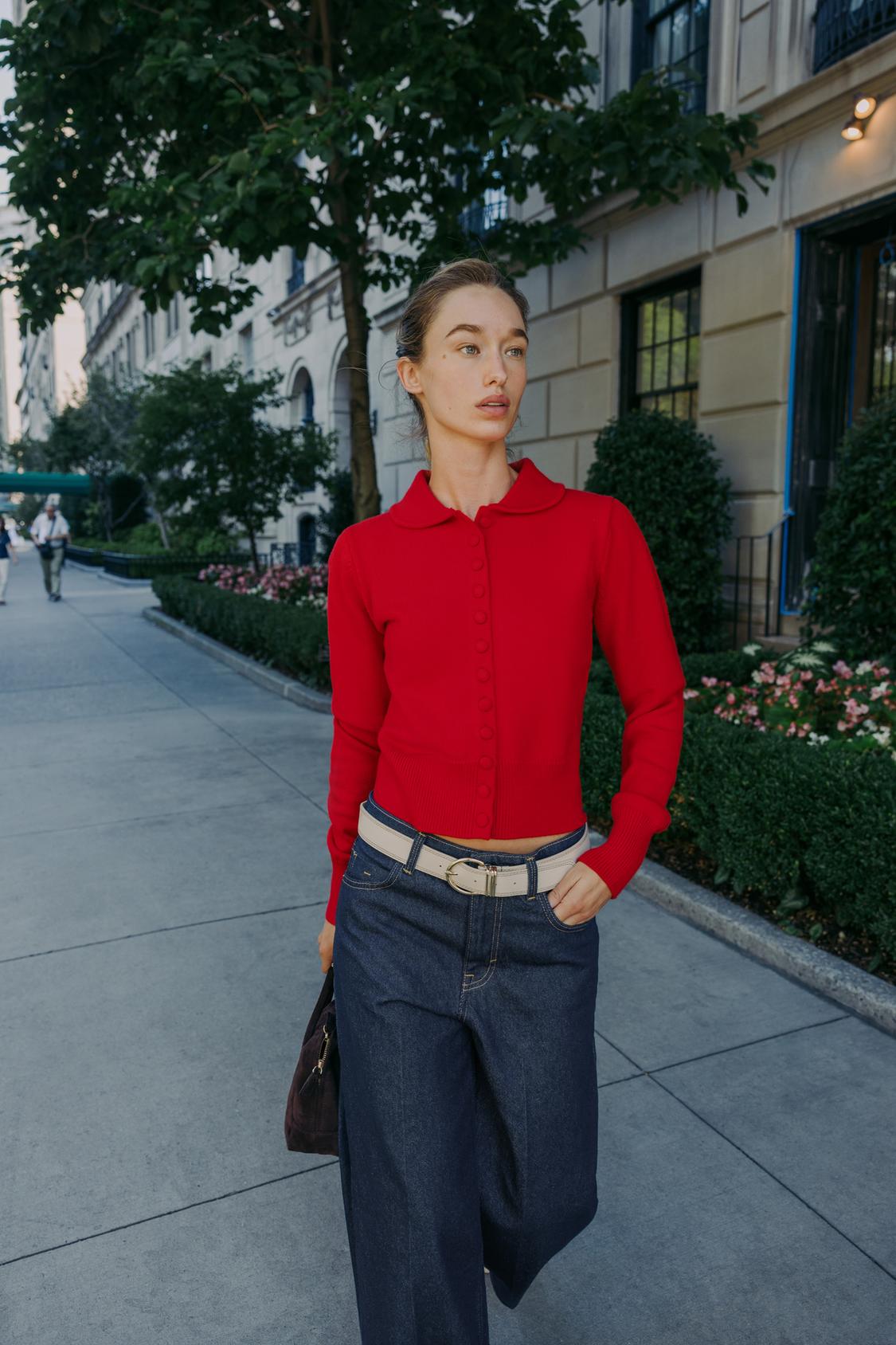 V-Neck Hardware One-Piece Swimsuit