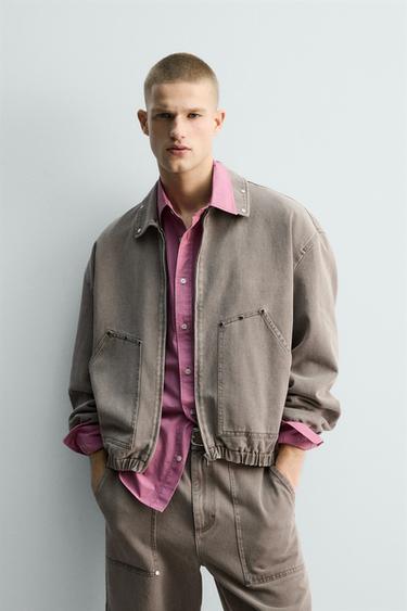 CAZADORA RELAXED FIT TACHAS LIMITED EDITION - Arena / Vigoré de Zara