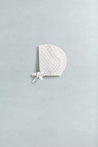 BONNET EN COTON SOIE - Écru de Zara - Image 4
