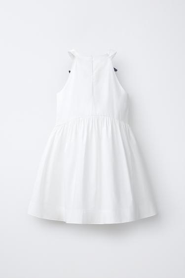 FLORAL DRESS WITH BIB FRONT - White by Zara - Image 1
