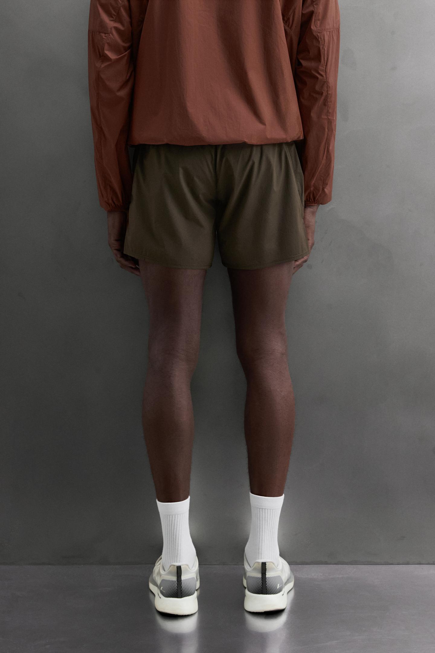 Мужские шорты Zara 5" Running, цвет: Коричневый — фото 3