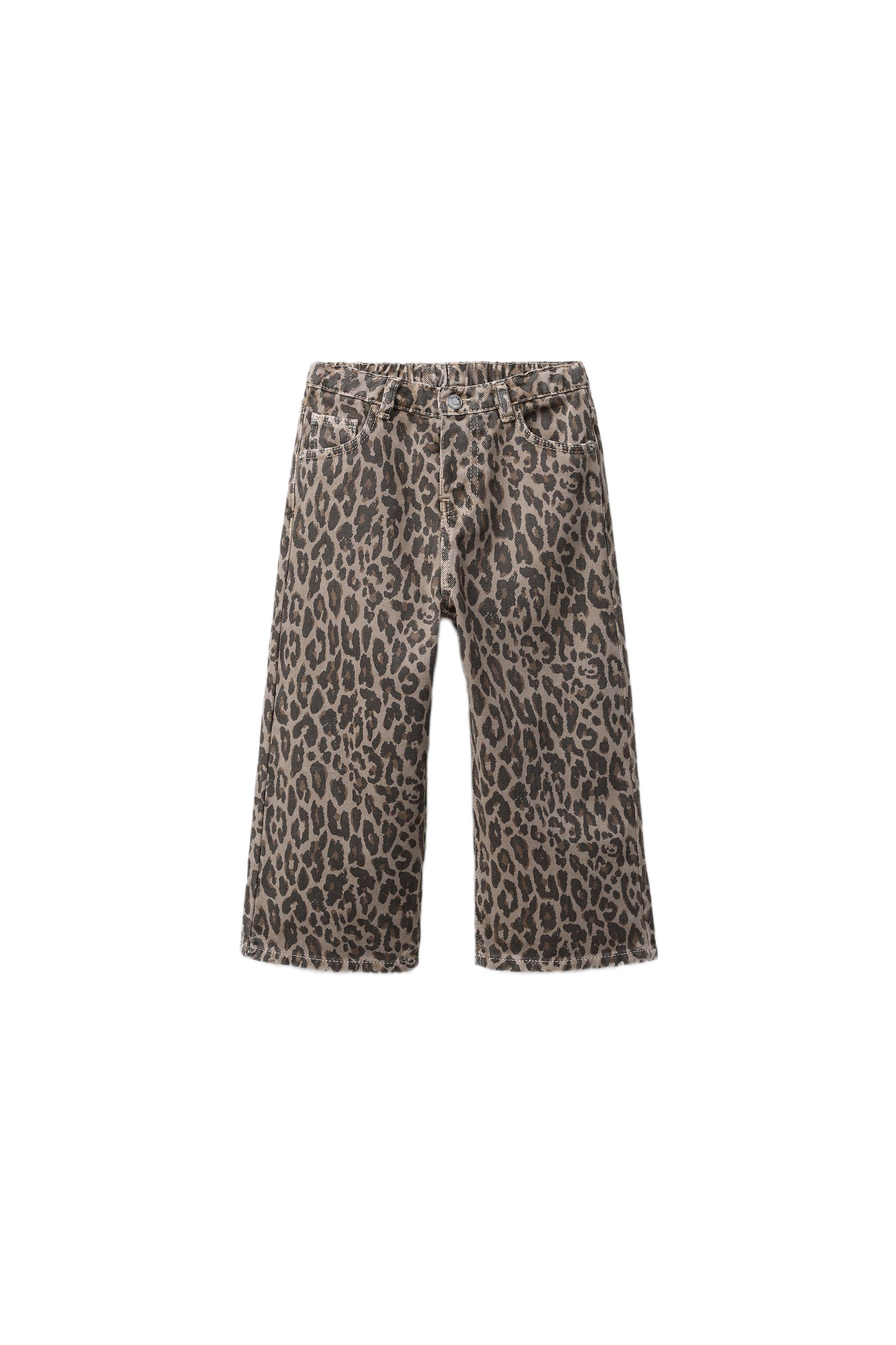 ANIMAL PRINT TWILL PANTS - Brown | ZARA United States ANIMAL PRINT TWILL PANTS - Brown | ZARA United States