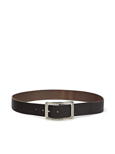 Cinturón hebilla rectangular piel napa - Marrón de Zara