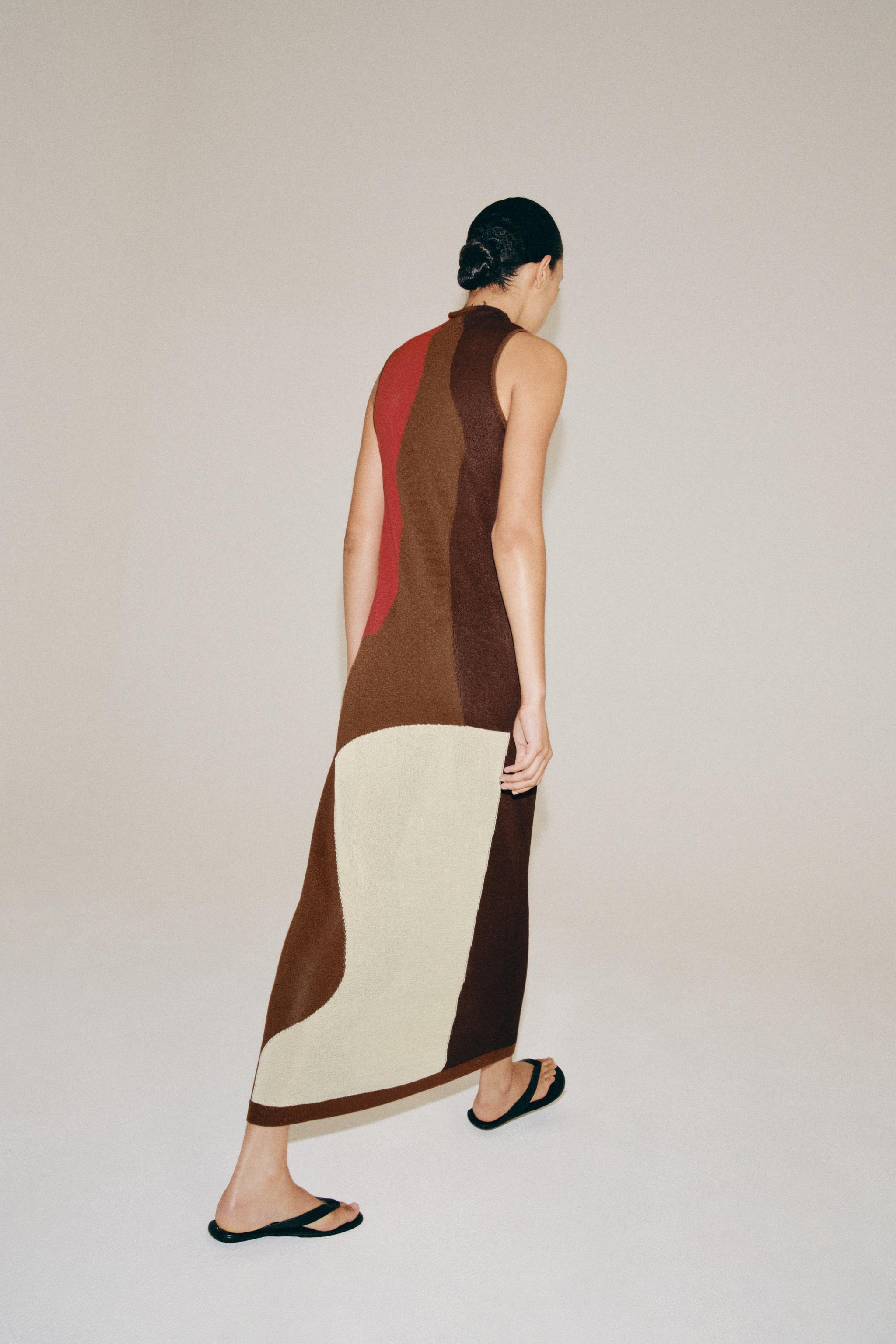 ROBE EN MAILLE COLOR BLOCK