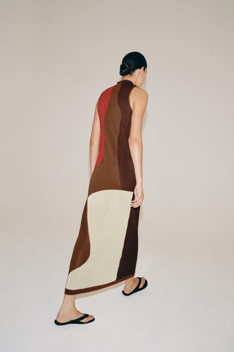 Vestido de punto en bloques de color 6