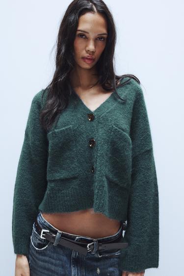 CHAQUETA PUNTO BOLSILLOS - Azul medio de Zara