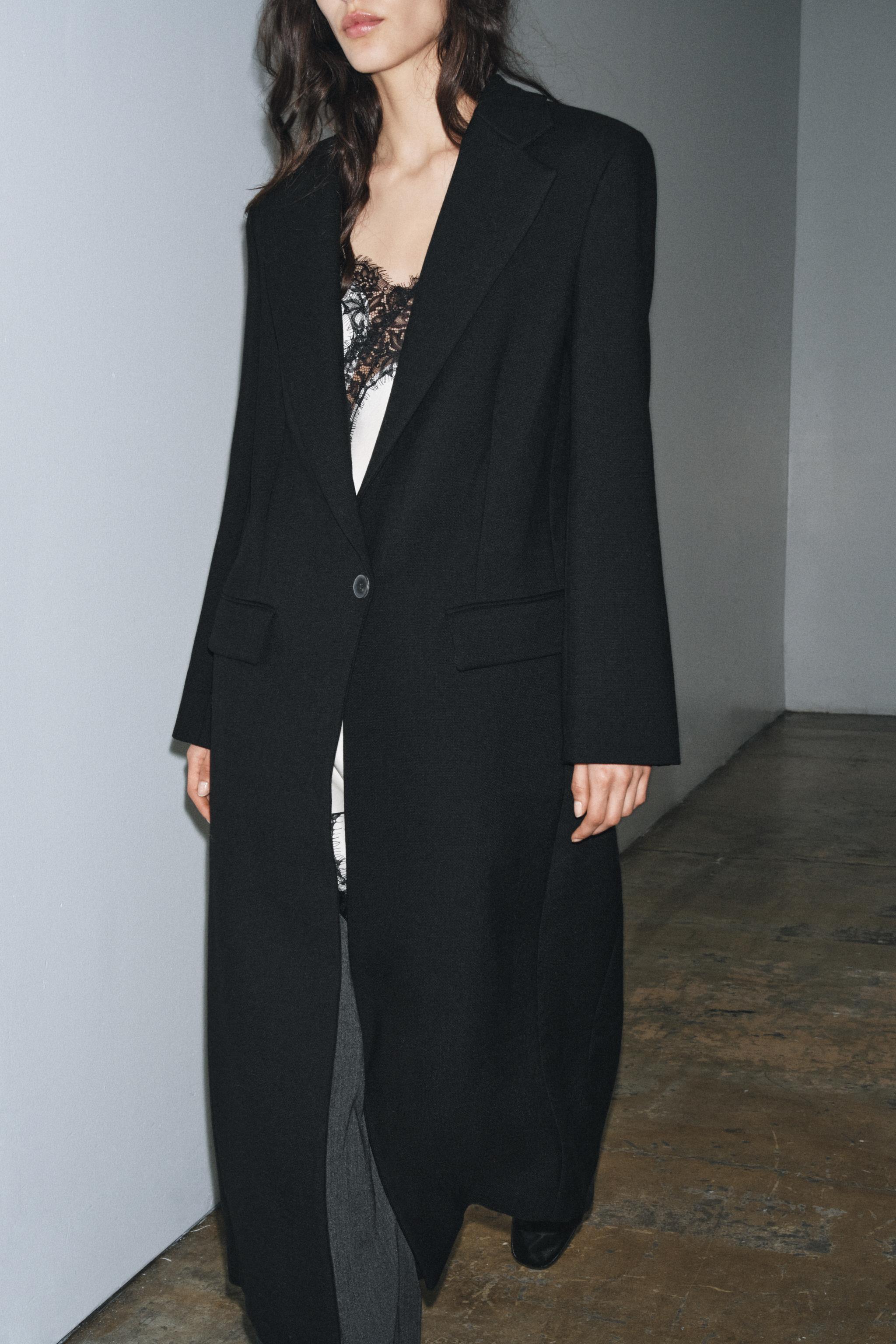 LIMITED EDITION ウール100%コート - ブラック | ZARA Japan / 日本