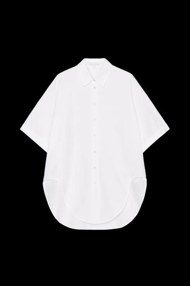 Zara POPLIN SHIRT ZW COLLECTION - White - Image 0