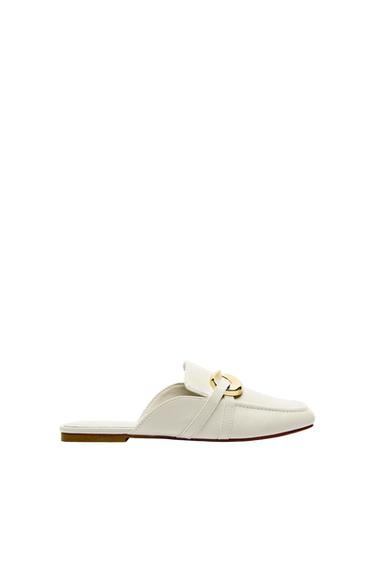 METAL EMBELLISHED MULE LOAFERS