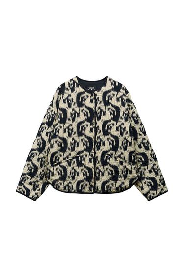 ANIMAL PRINT PUFFER JACKET