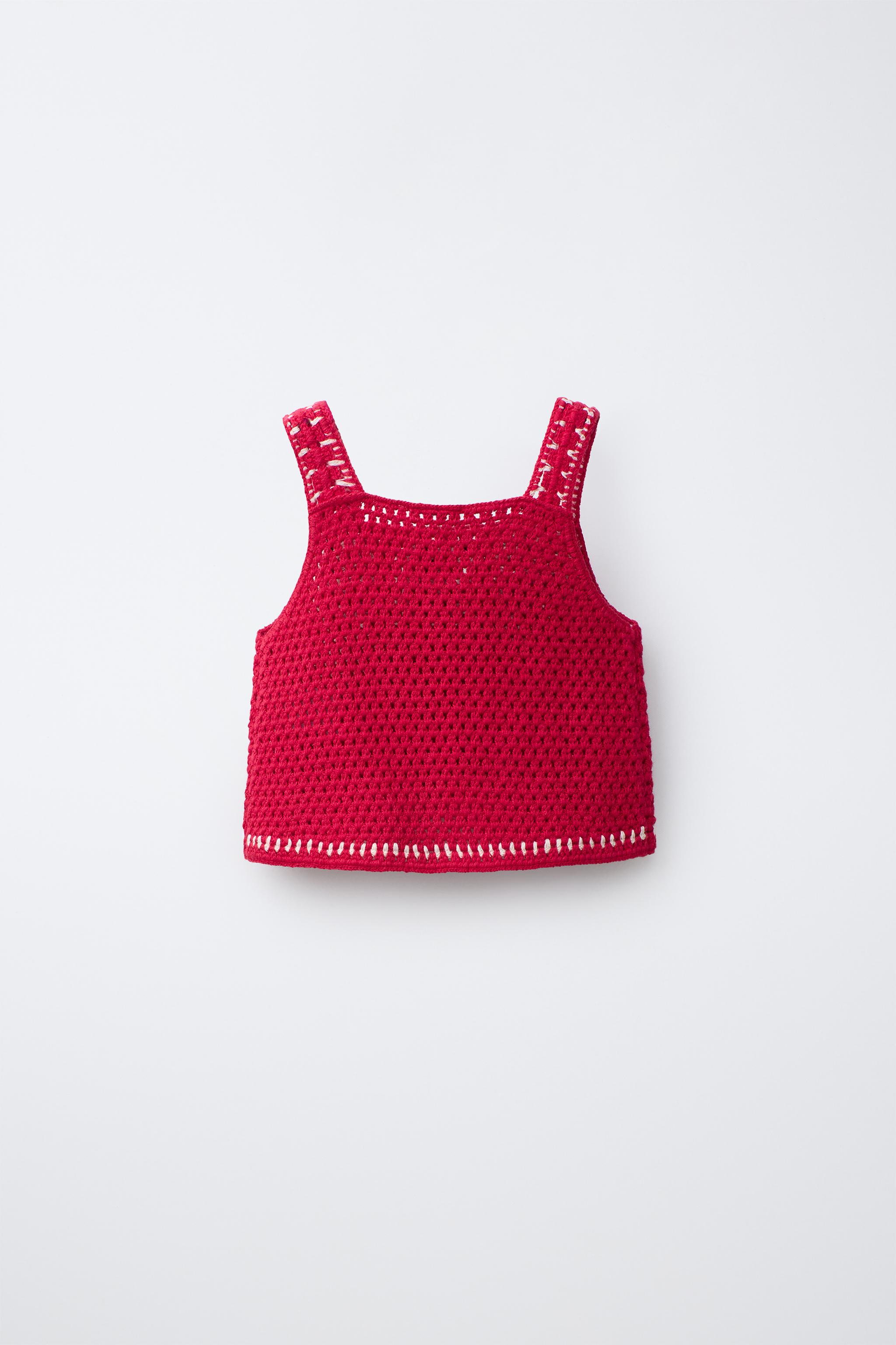 TOP EN CROCHET À CERISES