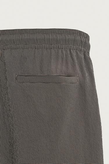 MAILLOT DE BAIN LONG À CARREAUX TEXTURÉ - Gris de Zara - Image 8