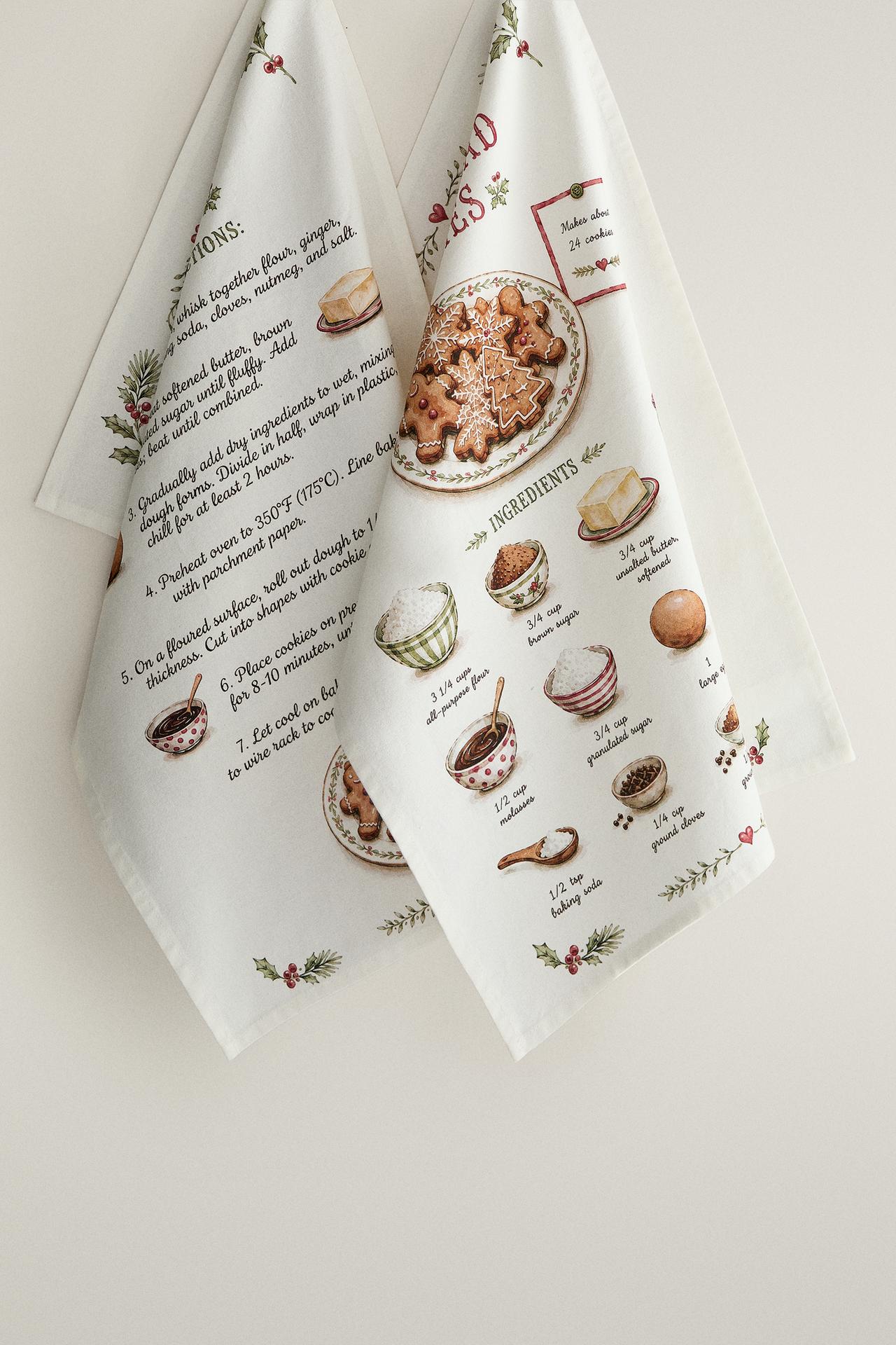 GINGERBREAD CHRISTMAS TEA TOWEL (PACK OF 2)