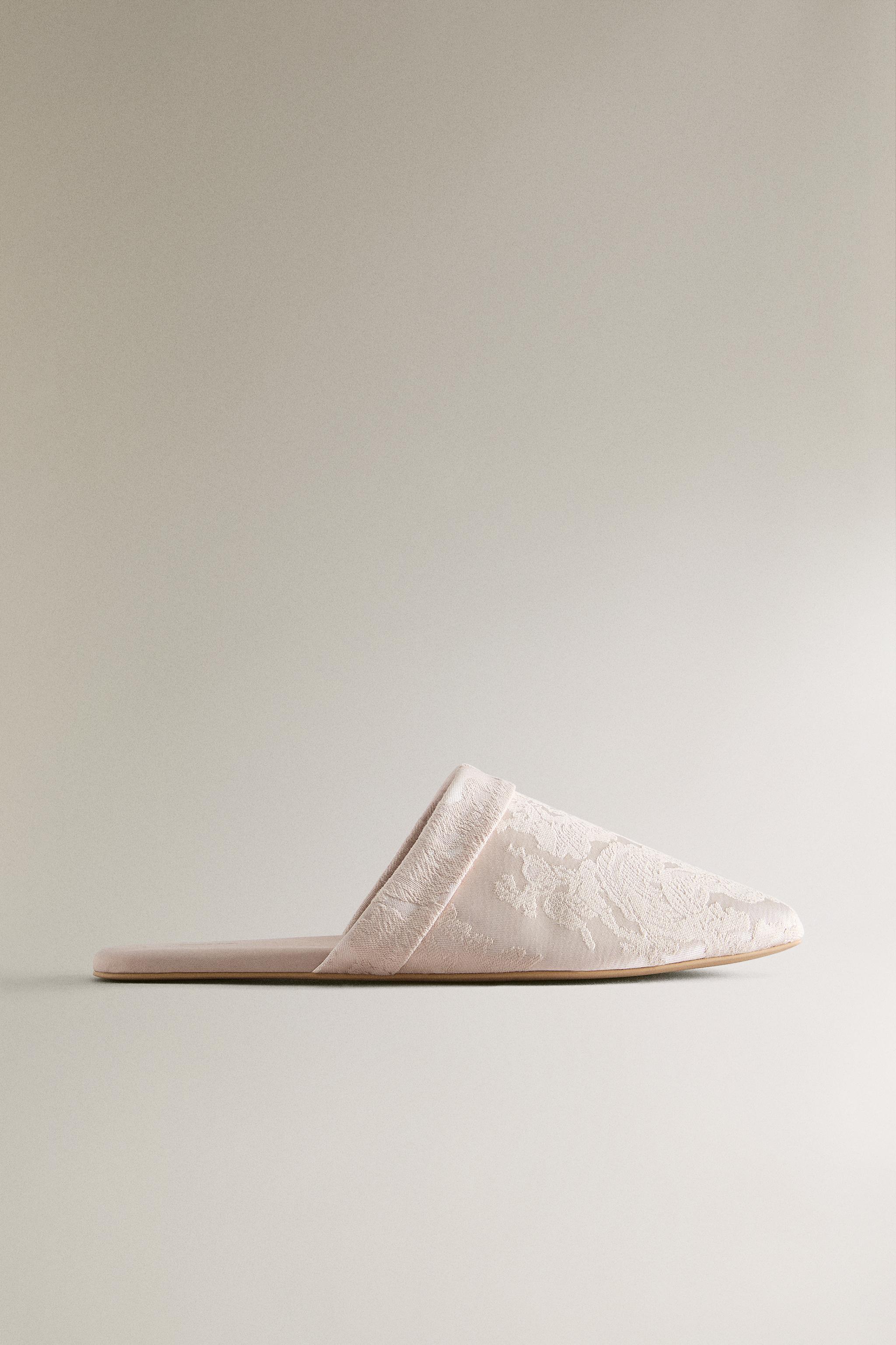 DAMASK MULE SLIPPERS — Pink