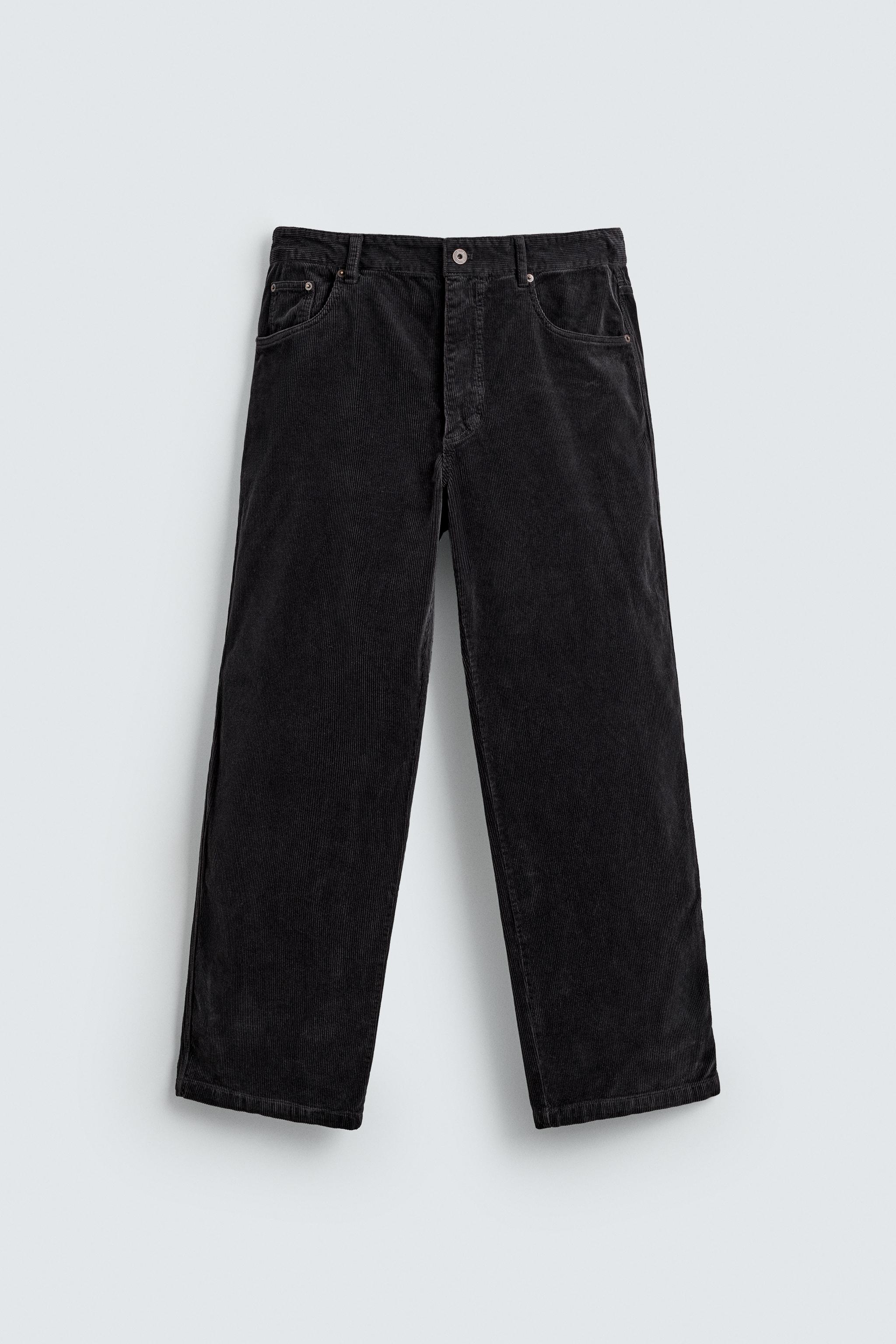 REGULAR FIT CORDUROY PANTS - Dark navy | ZARA United States