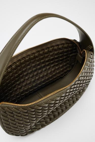WOVEN-EFFECT HANDBAG - Green by Zara - Image 4