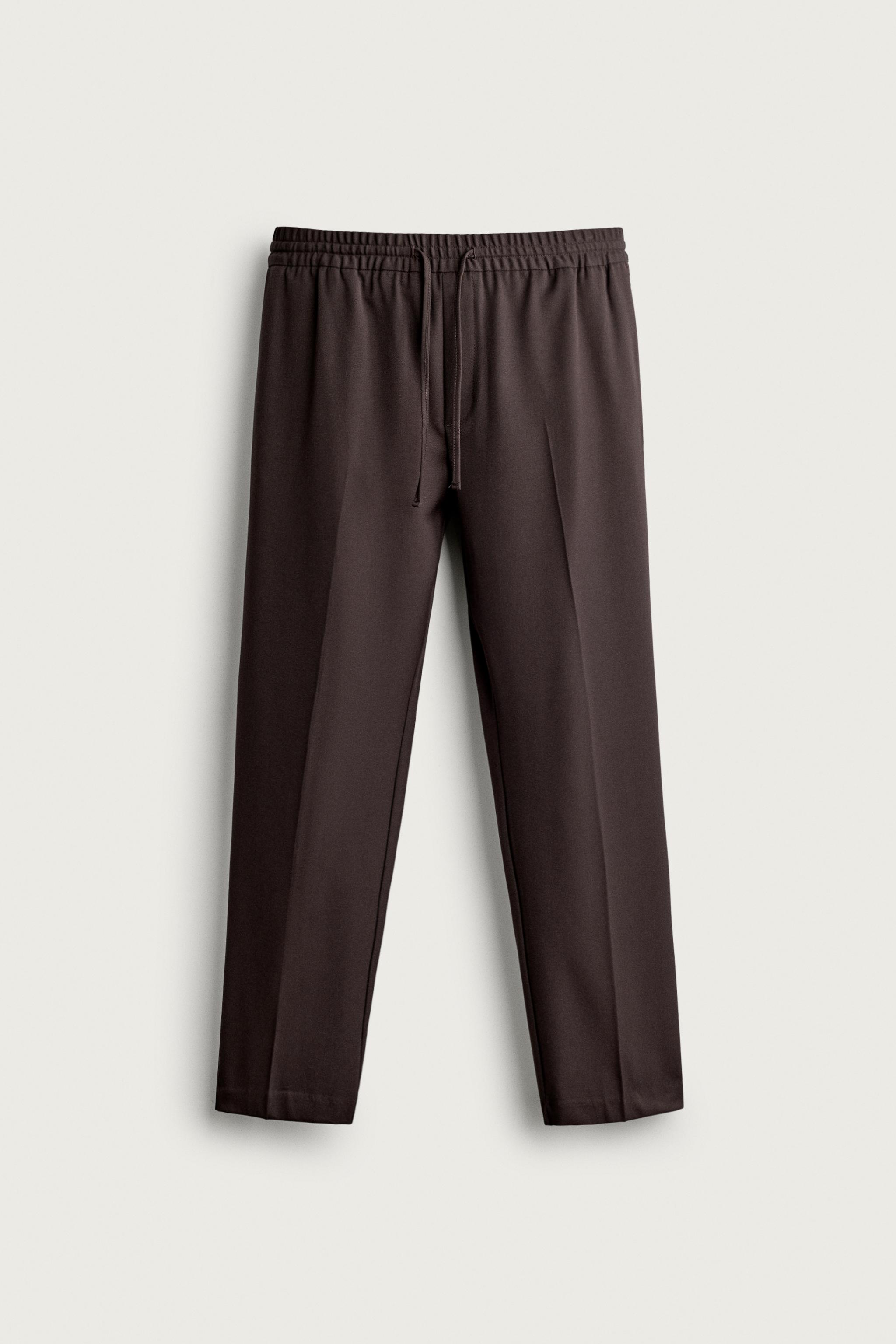 COMFORT JOGGER WAIST PANTS — Chocolate