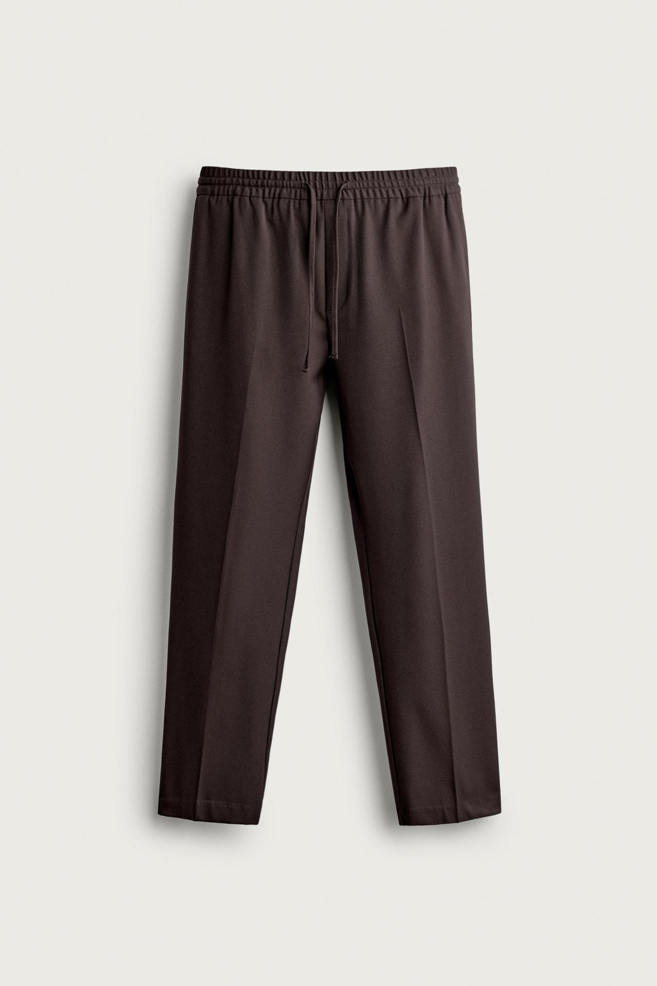 COMFORT JOGGER WAIST PANTS — Chocolate