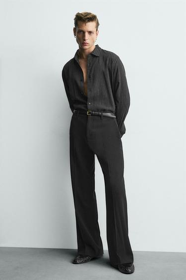 CHEMISE FLUIDE RAYURES PAILLETTES LIMITED EDITION - Noir de Zara - Image 6