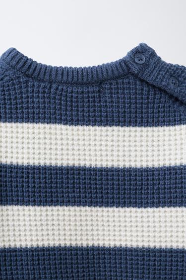 WAFFLE-KNIT JUMPER WITH SQUIRREL PATCH - Blue by Zara - Image 3