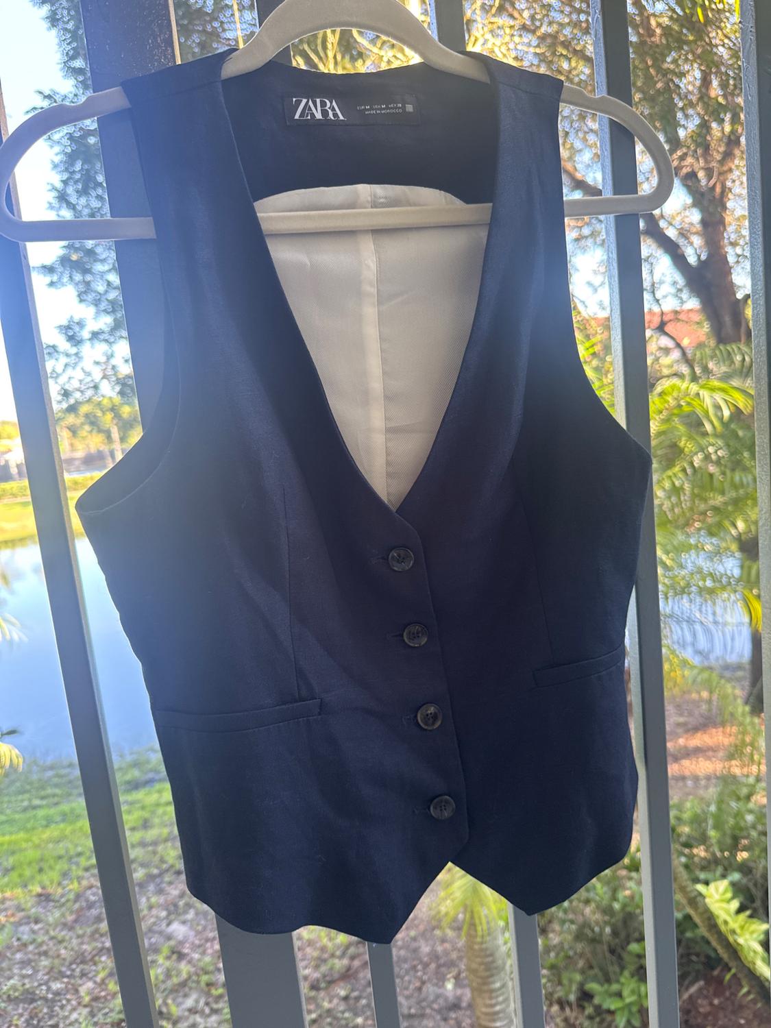 TAILORED LINEN BLEND WAISTCOAT - Image 3