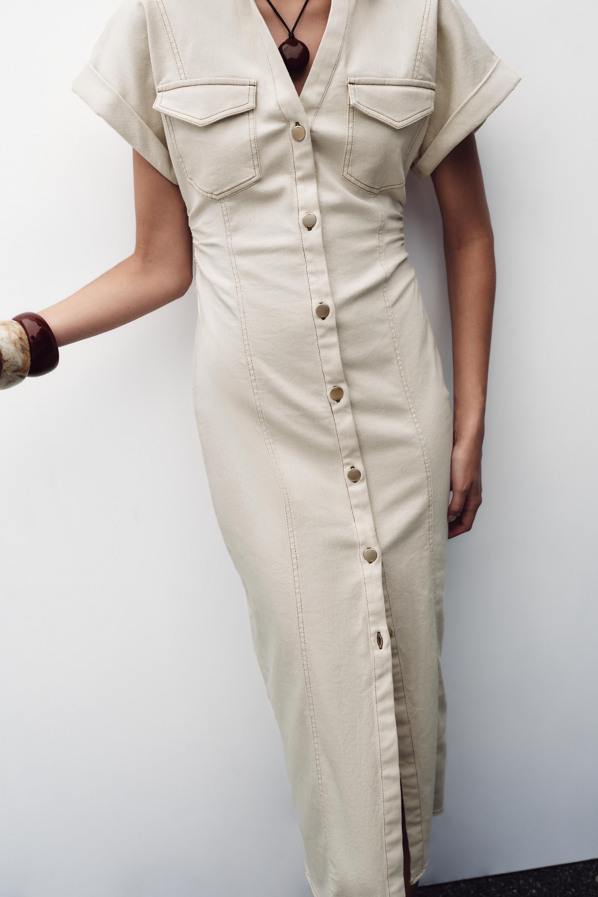 ROBE MIDI PLIS TAILLE