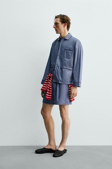 ENSEMBLE PYJAMA SHORT AARON LEVINE X ZARA - Bleu ciel de Zara - Image 3