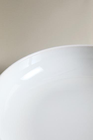 SOUP PLATE WITH ECRU RIM - White by Zara - Image 4