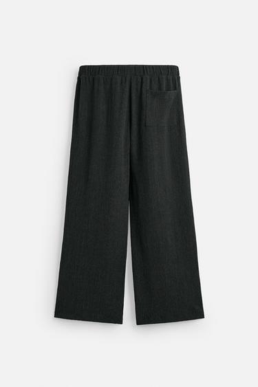 PANTALON À TEXTURE EN JACQUARD - Gris bleu de Zara - Image 6