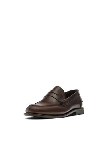 Zara Leather loafers with penny strap - Dark tan