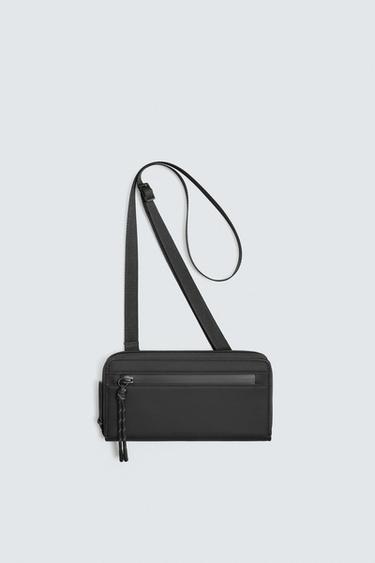 RUBBERISED PURSE - Black by Zara