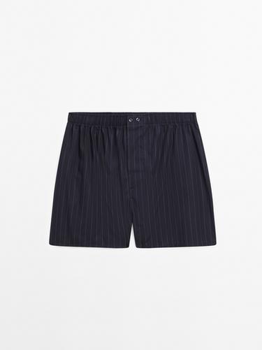 Calzoncillo rayas 100% algodón - Marino de Zara