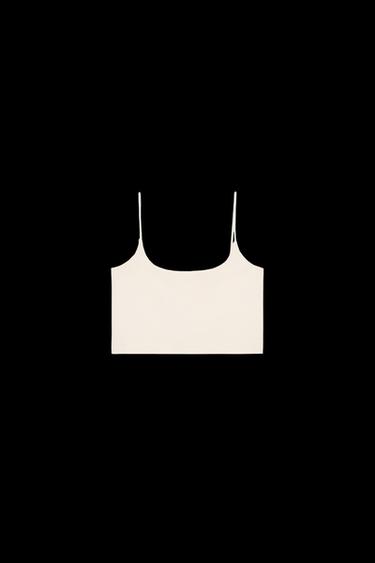 SEAMLESS CROP TOP - White by Zara - Image 0