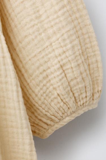 COTTON GAUZE DRESS - Mid-yellow by Zara - Image 2