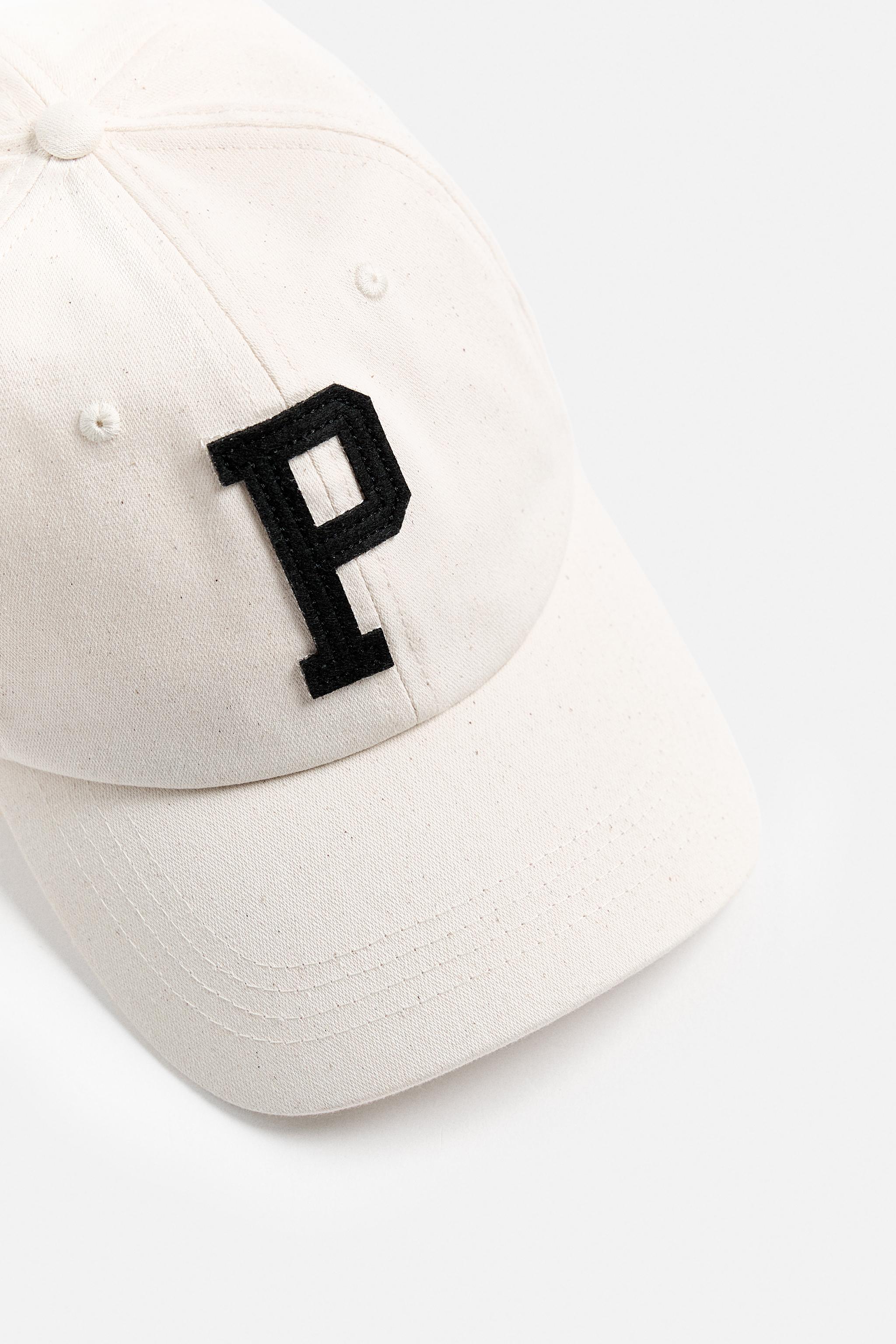 CAP WITH LETTER PATCH - Ecru | ZARA New Zealand