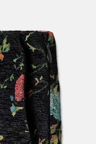 FLORAL JACQUARD MINI SHORTS - Black by Zara - Image 6