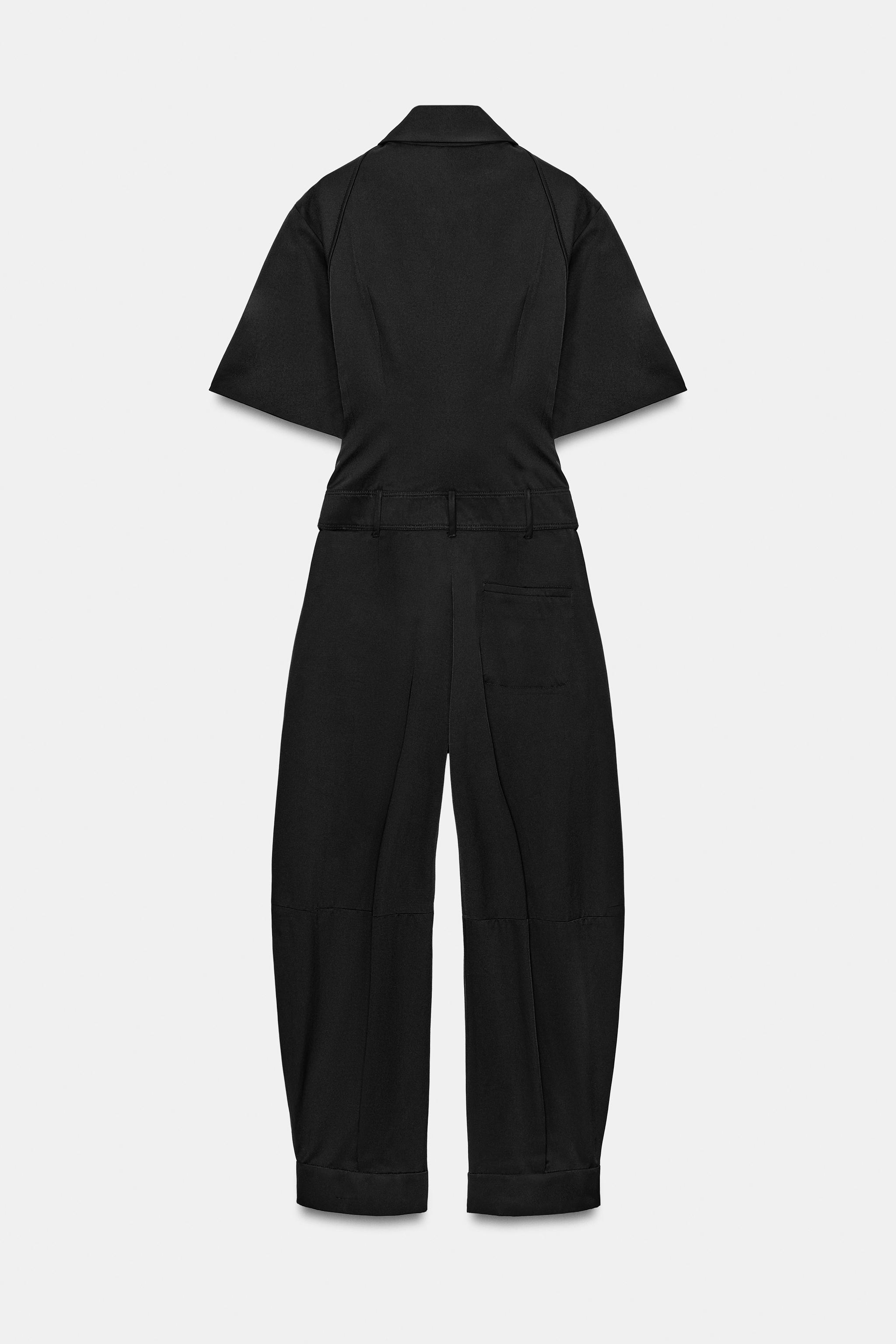 Женские комбинезоны Zara GABARDINE JUMPSUIT — фото 8