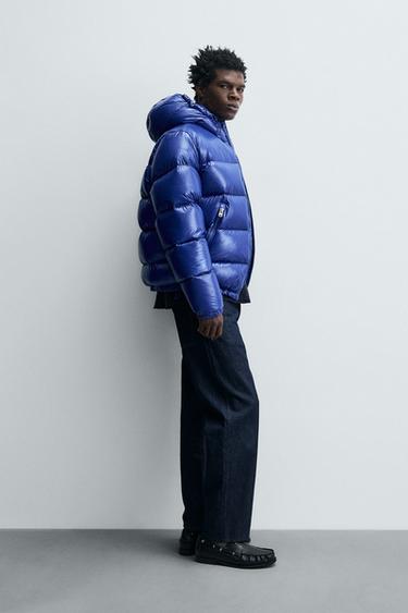 100% FEATHER WATER-REPELLENT PUFFER JACKET - Electric blue by Zara - Image 3