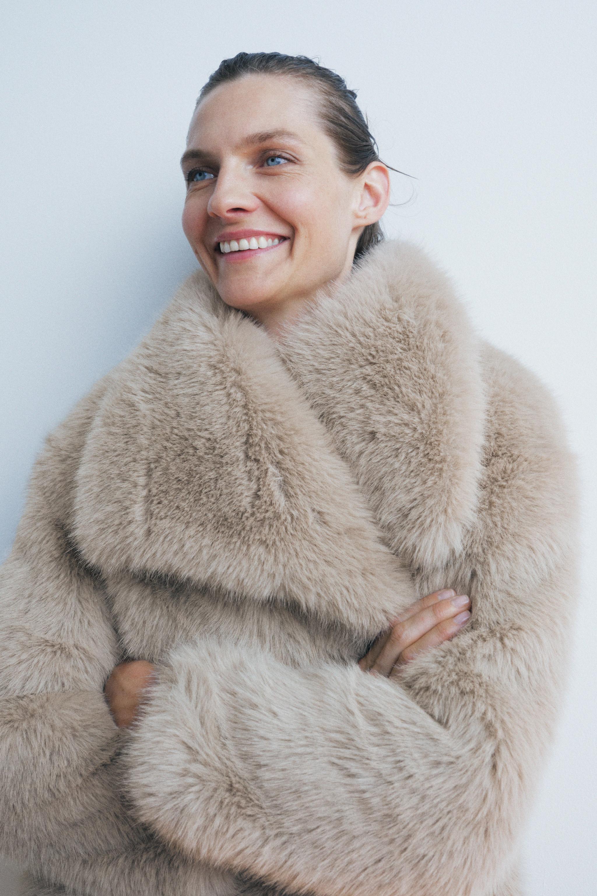 Fur coat zara woman hotsell